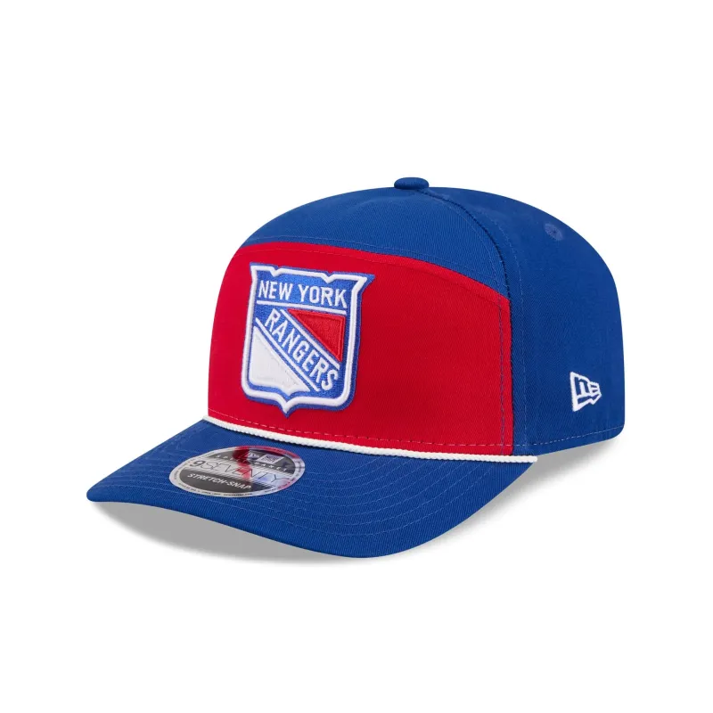 New York Rangers Split Panel 9SEVENTY Stretch-Snap Hat sold by New Era
