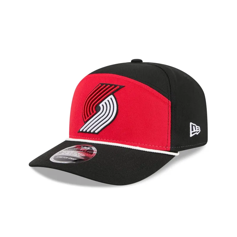 Portland Trail Blazers Split Panel 9SEVENTY Stretch-Snap Hat sold by New Era