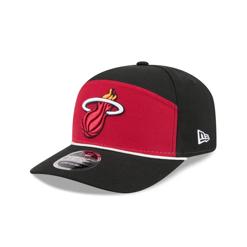 Miami Heat Split Panel 9SEVENTY Stretch-Snap Hat sold by New Era