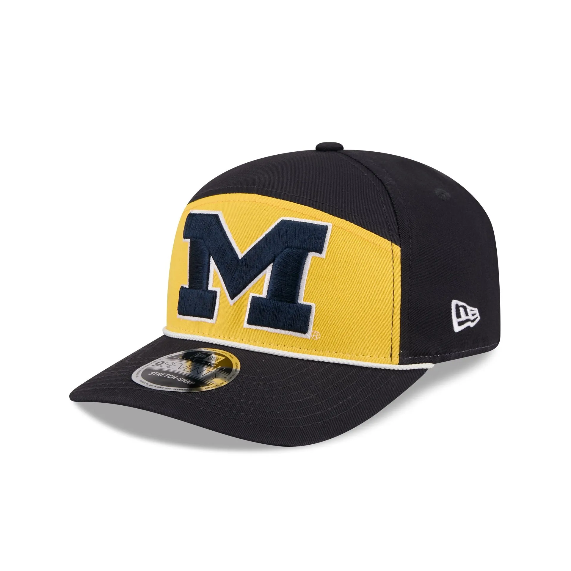 Michigan Wolverines Split Panel 9SEVENTY Stretch-Snap Hat sold by New Era