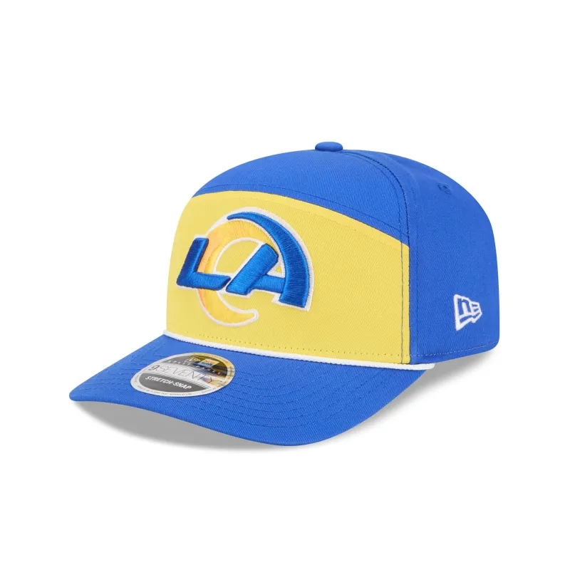 Los Angeles Rams Split Panel 9SEVENTY Stretch-Snap Hat sold by New Era