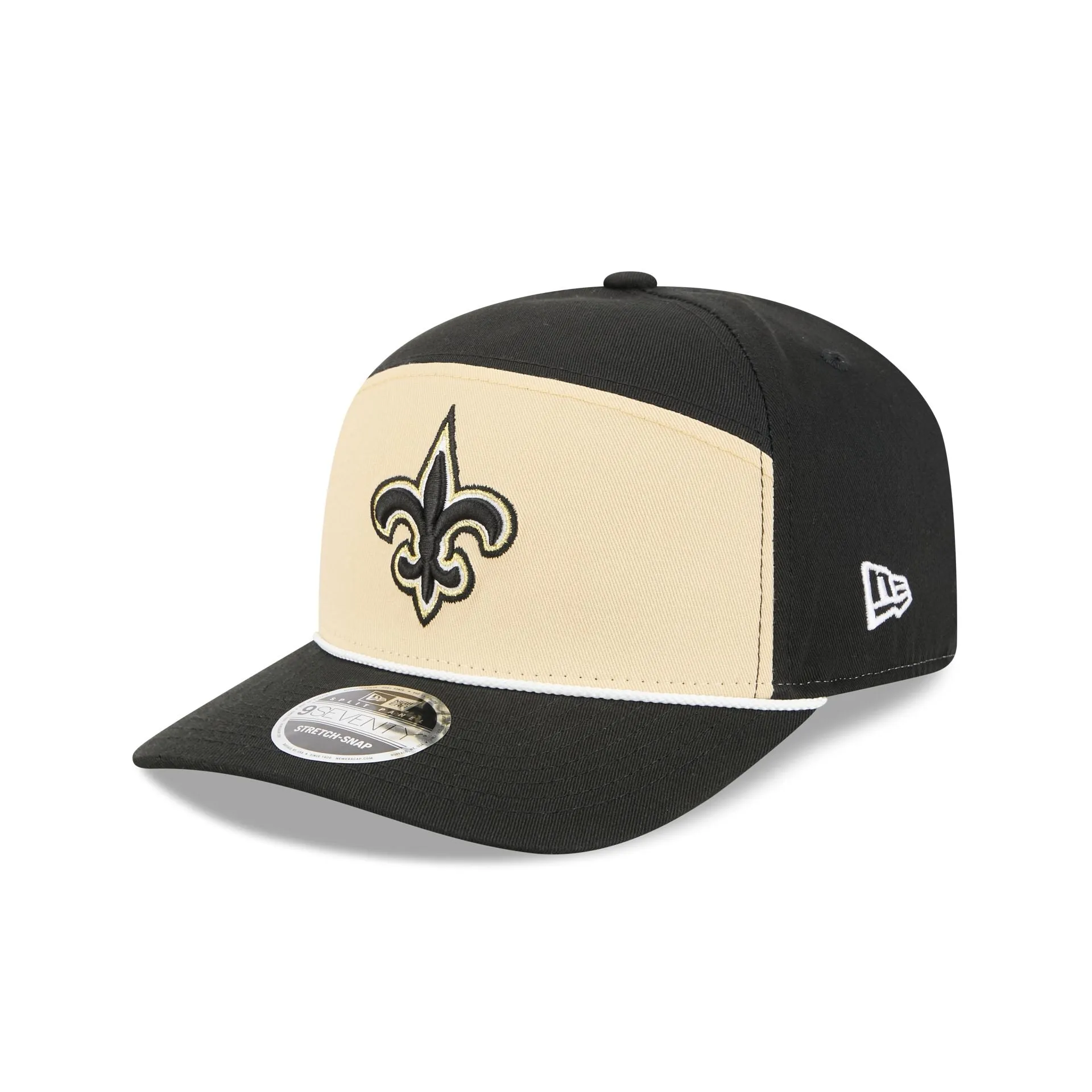 New Orleans Saints Split Panel 9SEVENTY Stretch-Snap Hat sold by New Era