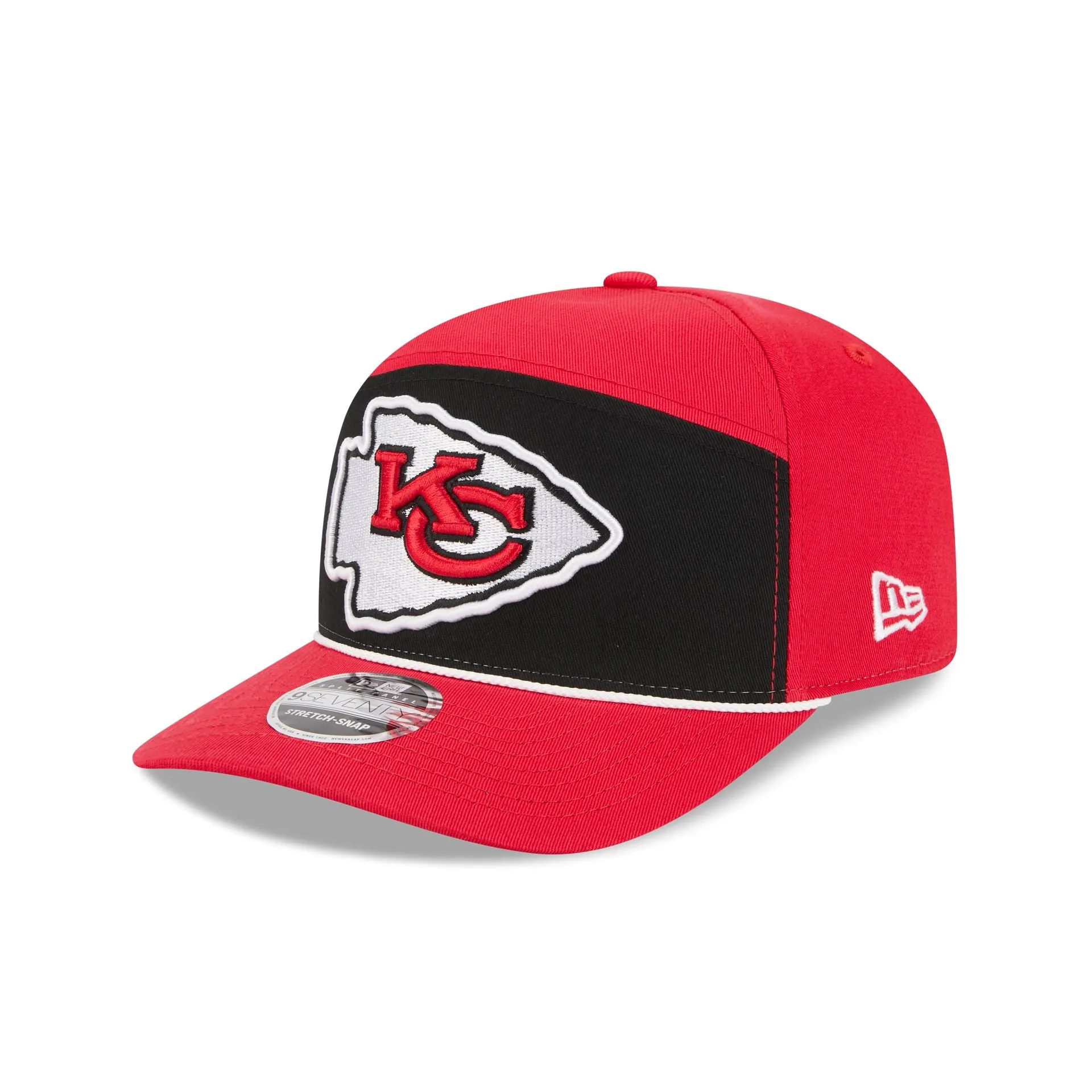 Kansas City Chiefs Split Panel 9SEVENTY Stretch-Snap Hat sold by New Era