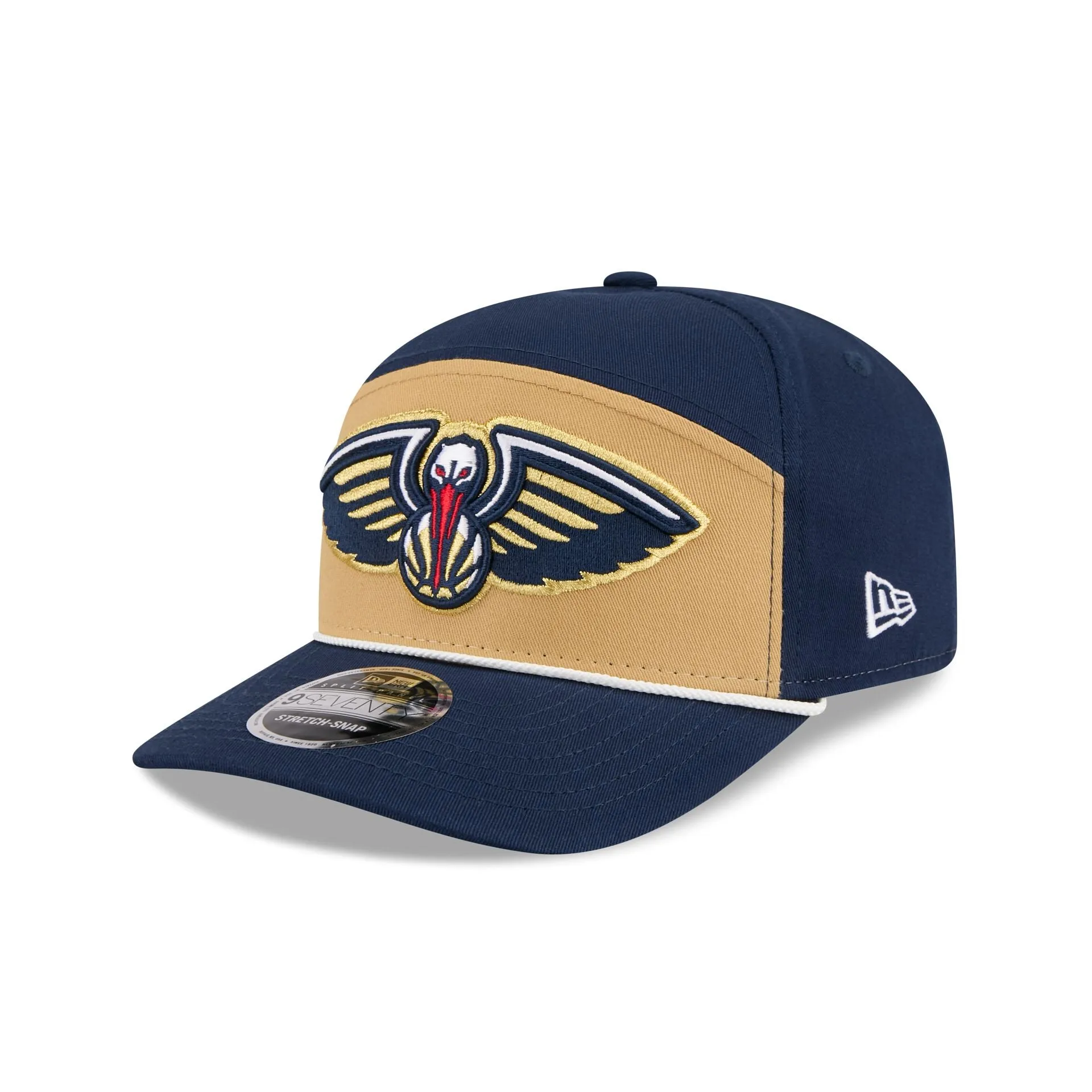 New Orleans Pelicans Split Panel 9SEVENTY Stretch-Snap Hat sold by New Era
