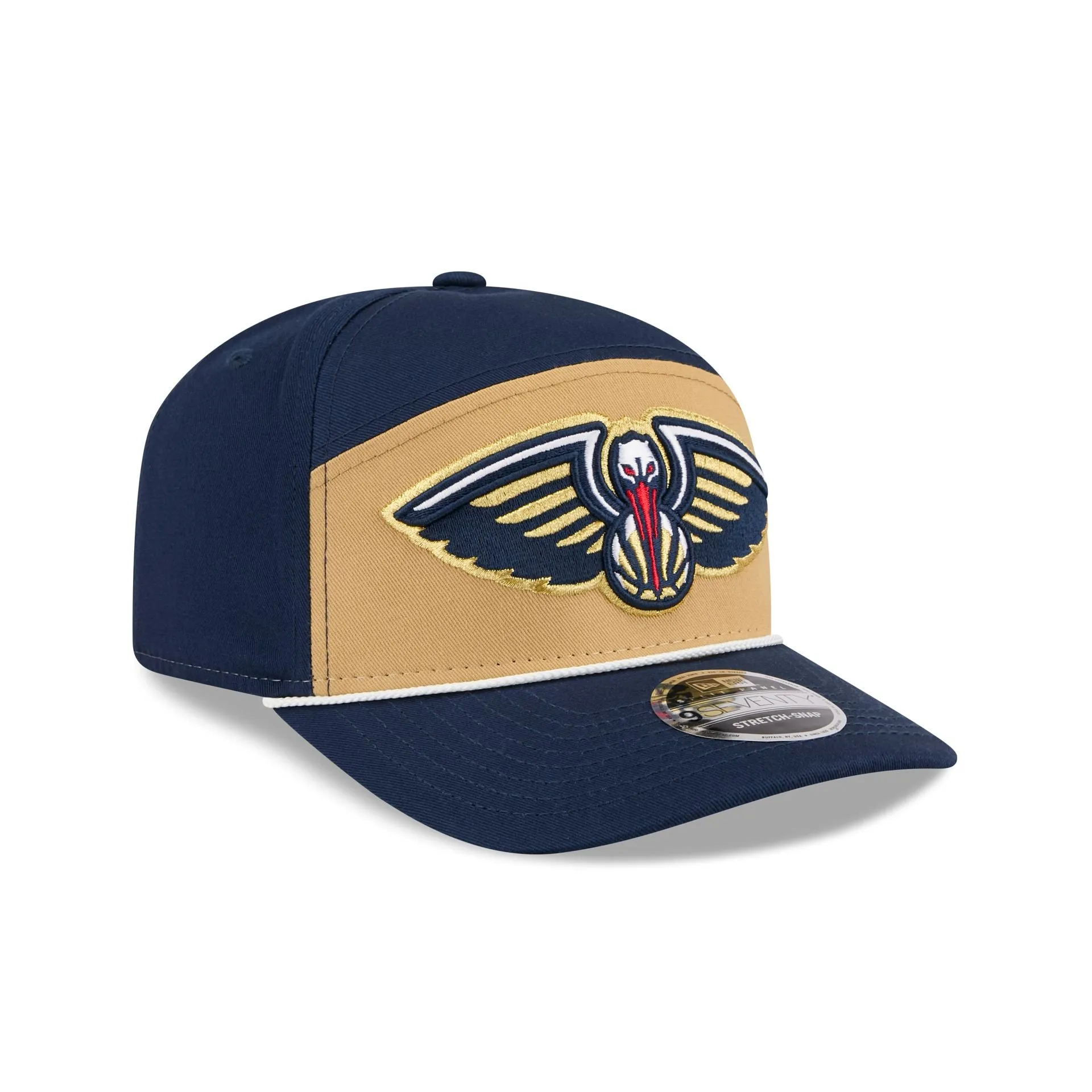 New Orleans Pelicans Split Panel 9SEVENTY Stretch-Snap Hat sold by New Era product image thumbnail 3