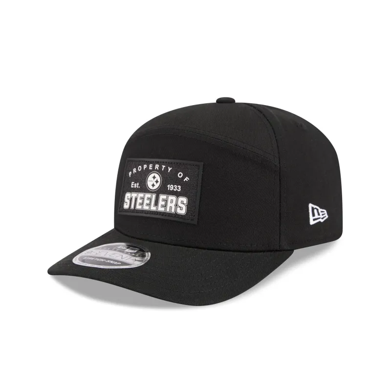 Pittsburgh Steelers Property of Patch Split Panel 9SEVENTY Stretch-Snap Hat made by New Era