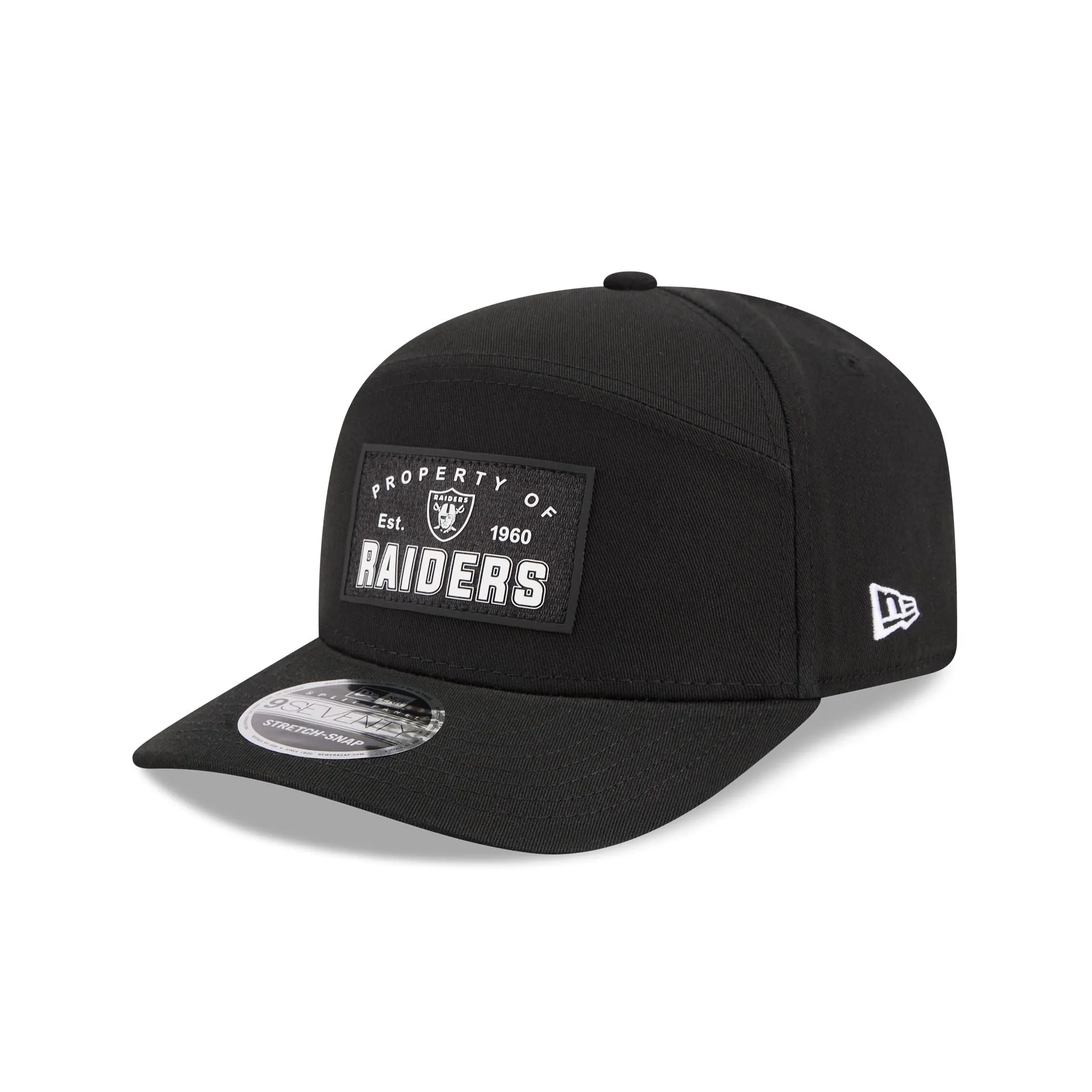 Las Vegas Raiders Property of Patch Split Panel 9SEVENTY Stretch-Snap Hat sold by New Era