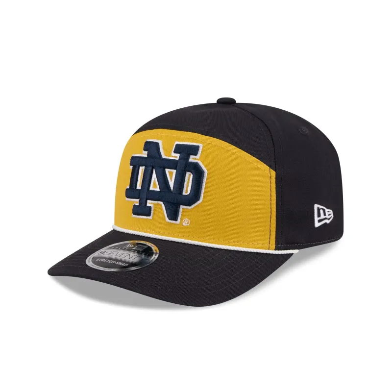 Notre Dame Fighting Irish Split Panel 9SEVENTY Stretch-Snap Hat sold by New Era