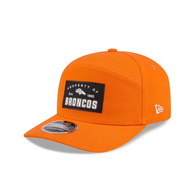 Denver Broncos Property of Patch Split Panel 9SEVENTY Stretch-Snap Hat sold by New Era