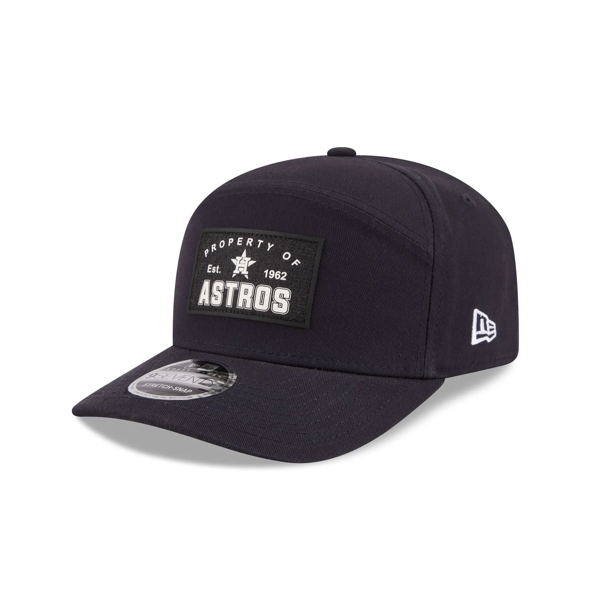 Houston Astros Property of Patch Split Panel 9SEVENTY Stretch-Snap Hat sold by New Era