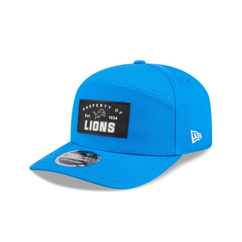 Detroit Lions Property of Patch Split Panel 9SEVENTY Stretch-Snap Hat sold by New Era