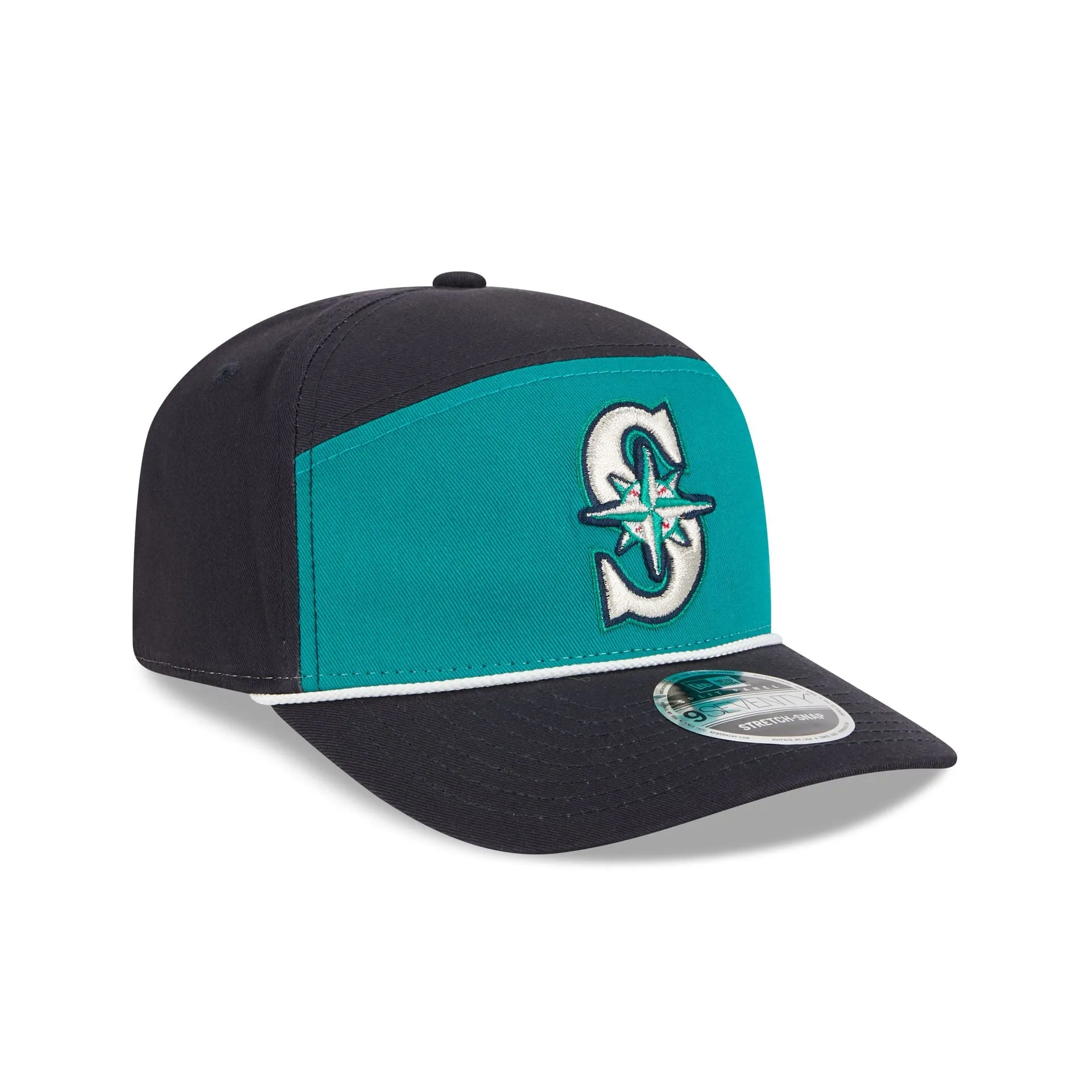 Seattle Mariners Split Panel 9SEVENTY Stretch-Snap Hat sold by New Era product image thumbnail 3