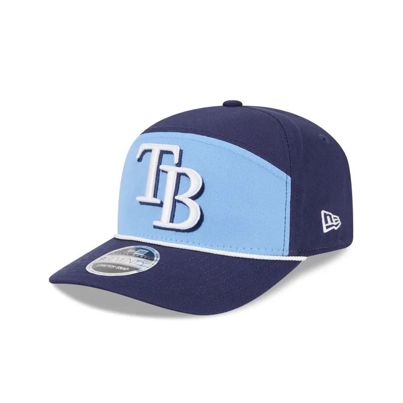 Tampa Bay Rays Split Panel 9SEVENTY Stretch-Snap Hat sold by New Era