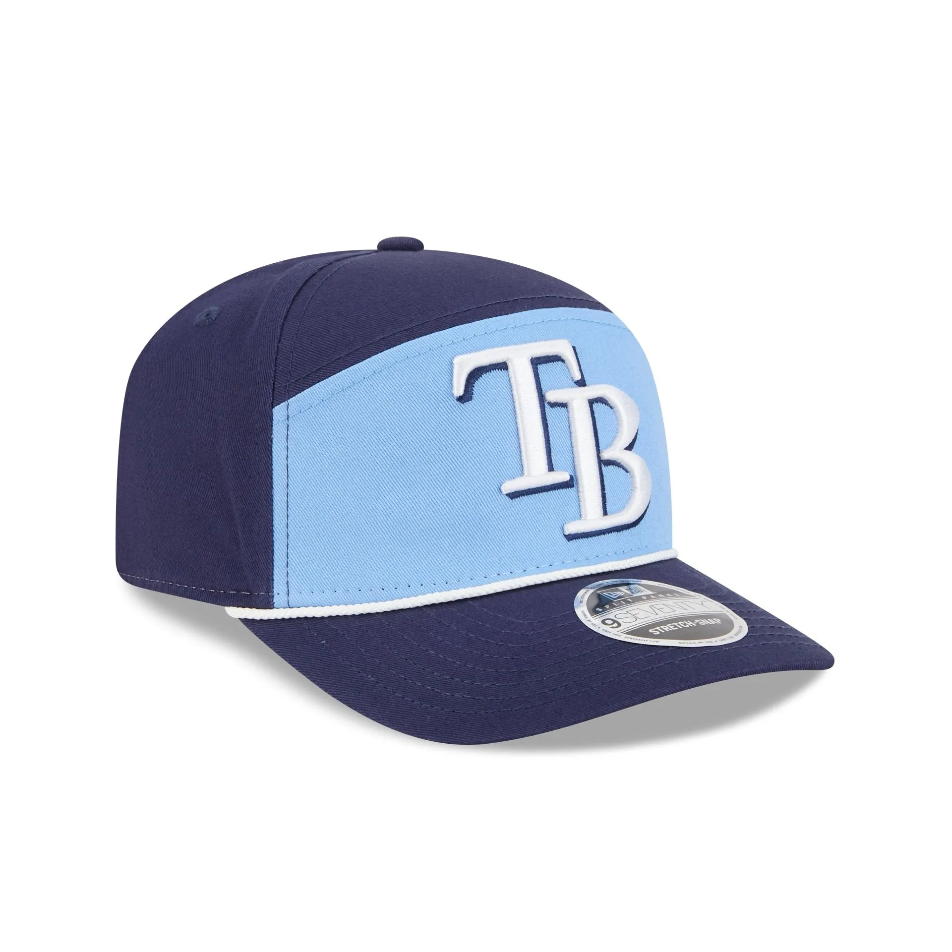 Tampa Bay Rays Split Panel 9SEVENTY Stretch-Snap Hat sold by New Era product image thumbnail 3