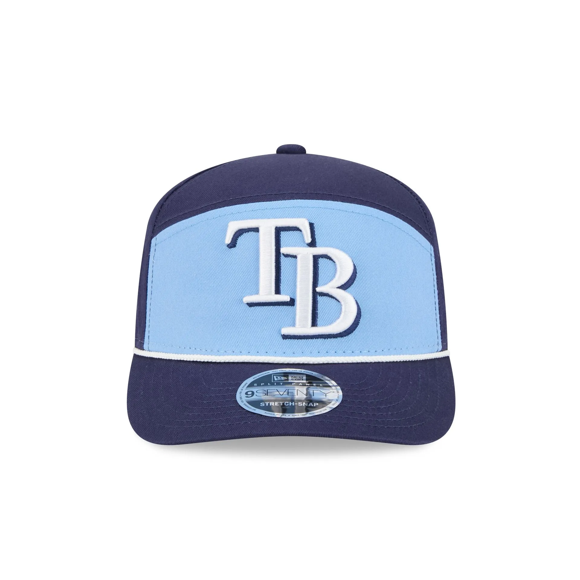 Tampa Bay Rays Split Panel 9SEVENTY Stretch-Snap Hat sold by New Era product image thumbnail 2