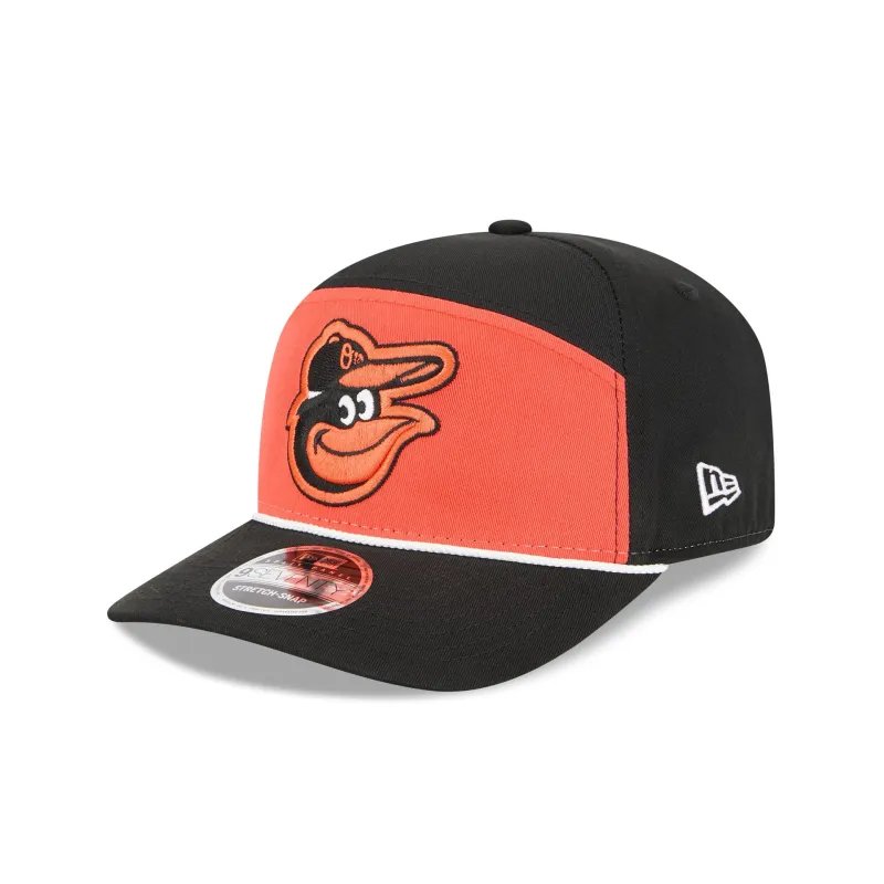 Baltimore Orioles Split Panel 9SEVENTY Stretch-Snap Hat sold by New Era