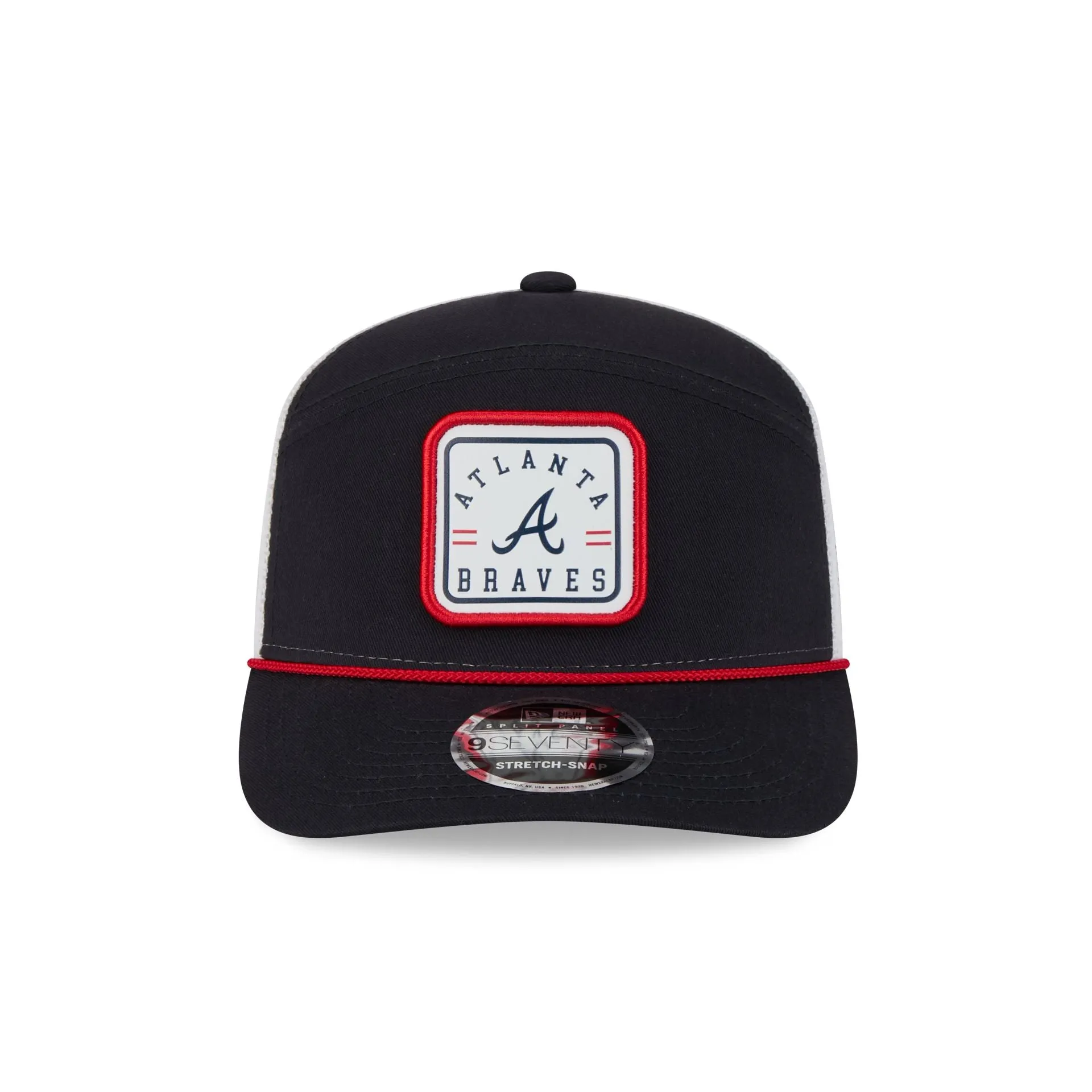 Atlanta Braves Square Patch Split Panel 9SEVENTY Trucker Hat sold by New Era product image thumbnail 2