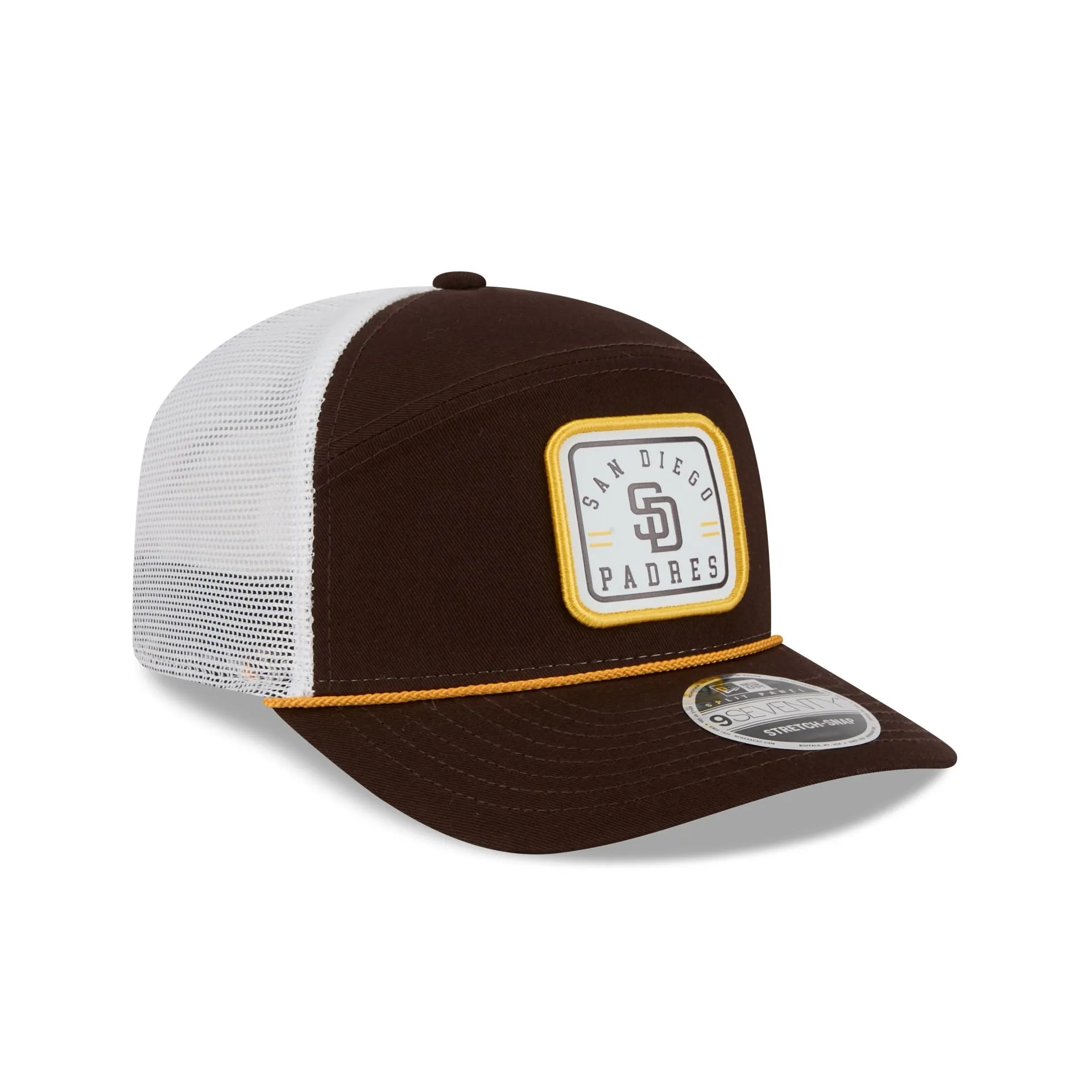 San Diego Padres Square Patch Split Panel 9SEVENTY Trucker Hat sold by New Era product image thumbnail 3