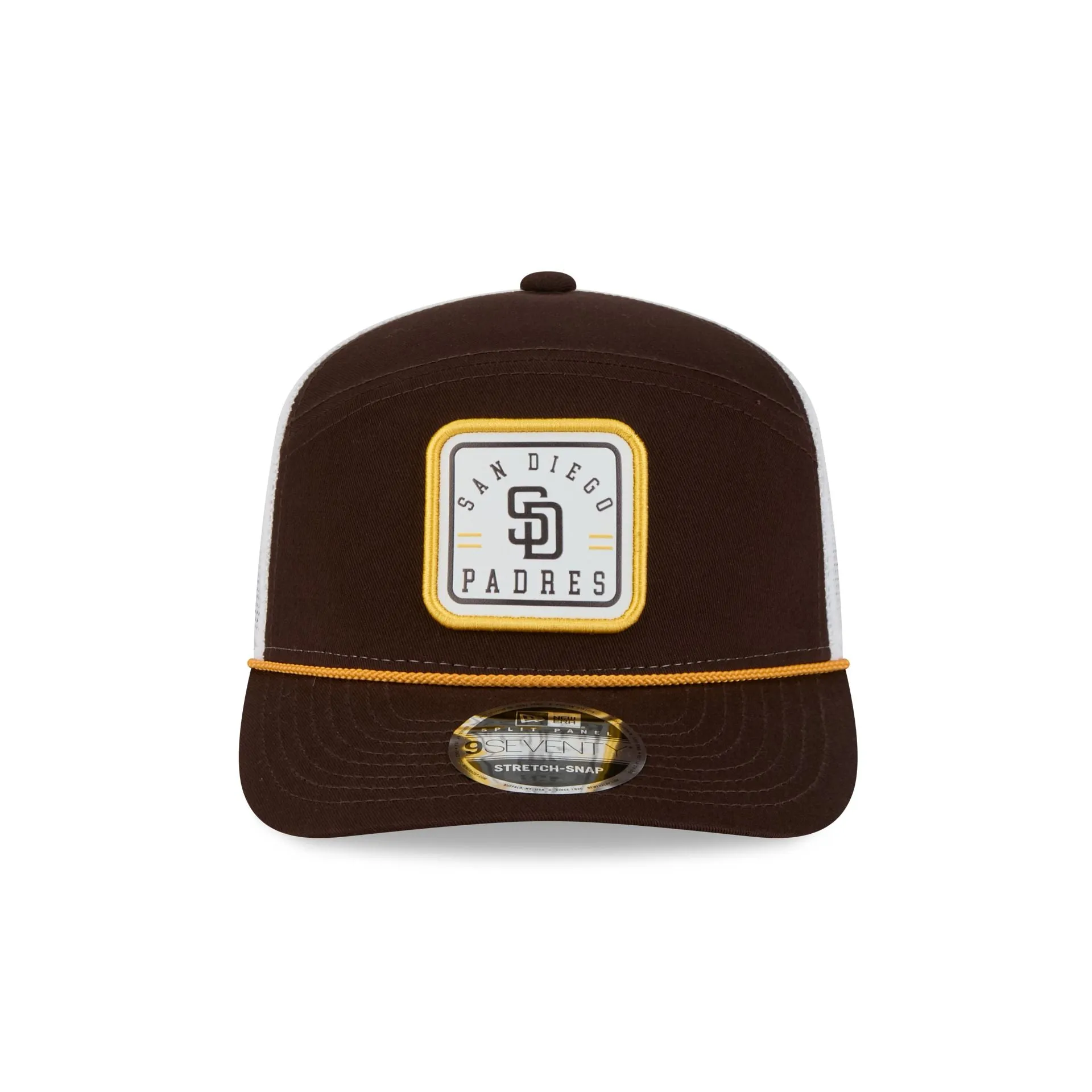 San Diego Padres Square Patch Split Panel 9SEVENTY Trucker Hat sold by New Era product image thumbnail 2