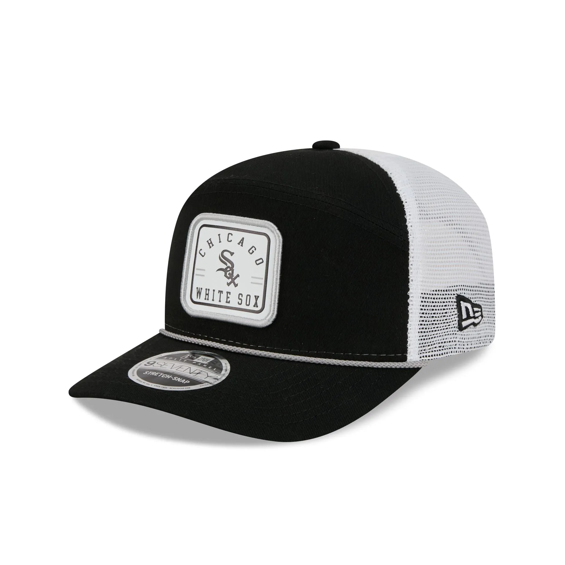 Chicago White Sox Square Patch Split Panel 9SEVENTY Trucker Hat sold by New Era