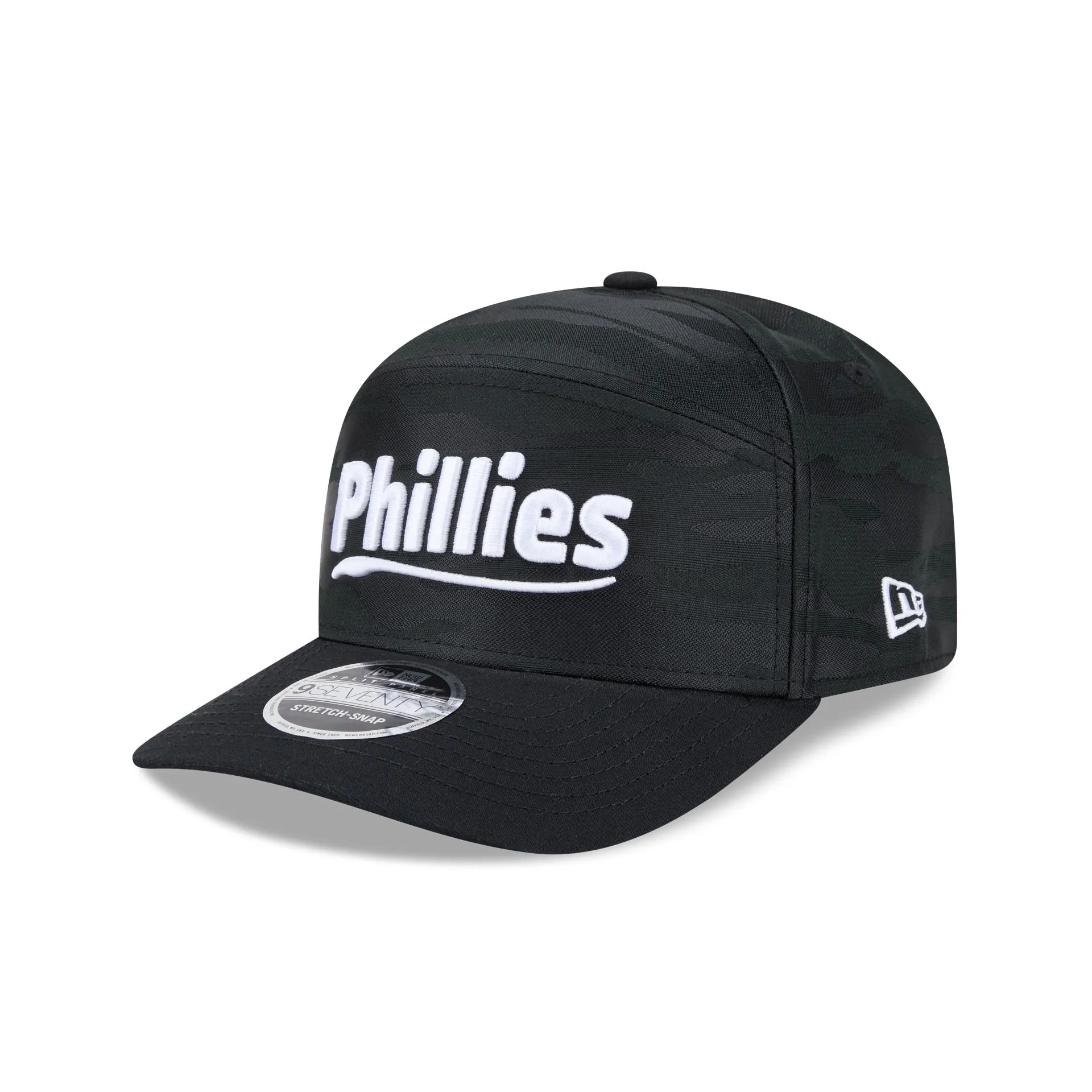 Philadelphia Phillies Black Camo Split Panel 9SEVENTY Stretch-Snap Hat sold by New Era product image thumbnail 3