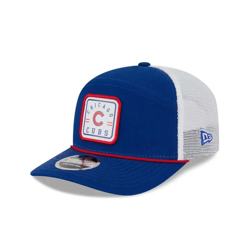 Chicago Cubs Square Patch Split Panel 9SEVENTY Trucker Hat made by New Era