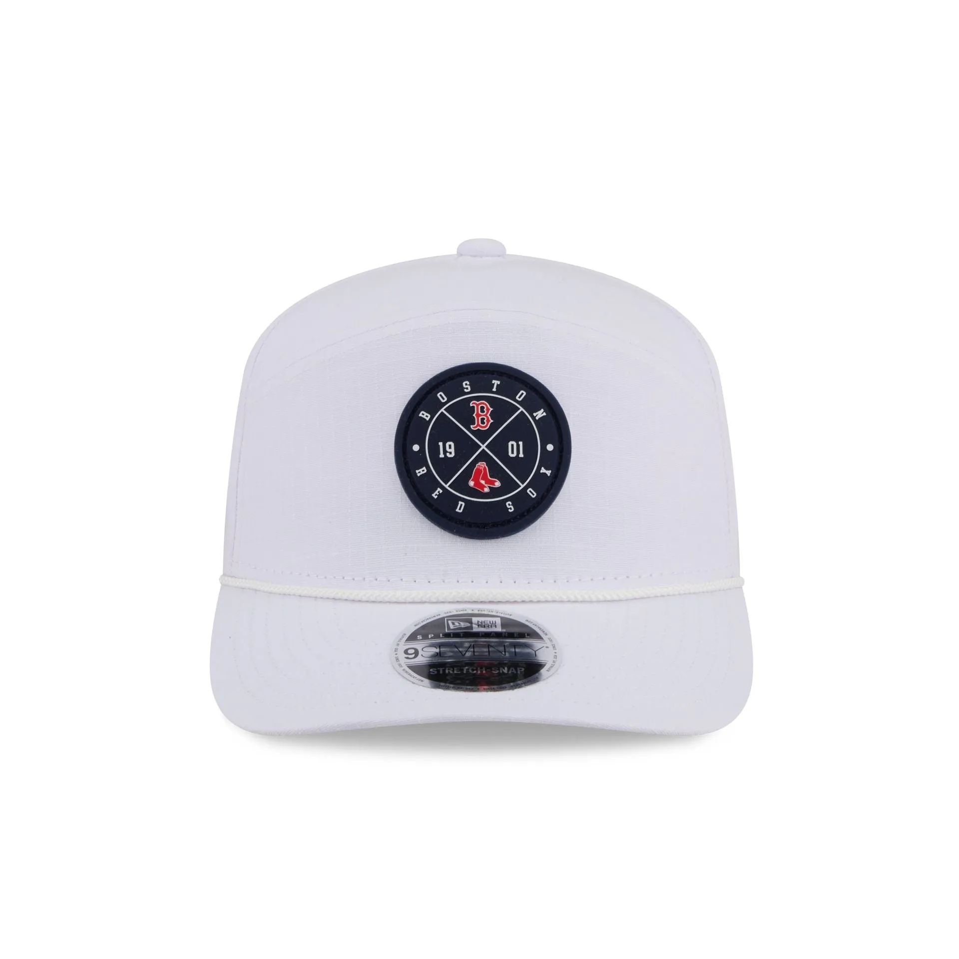 Boston Red Sox Circle Logo White Split Panel 9SEVENTY Stretch-Snap Hat sold by New Era product image thumbnail 2