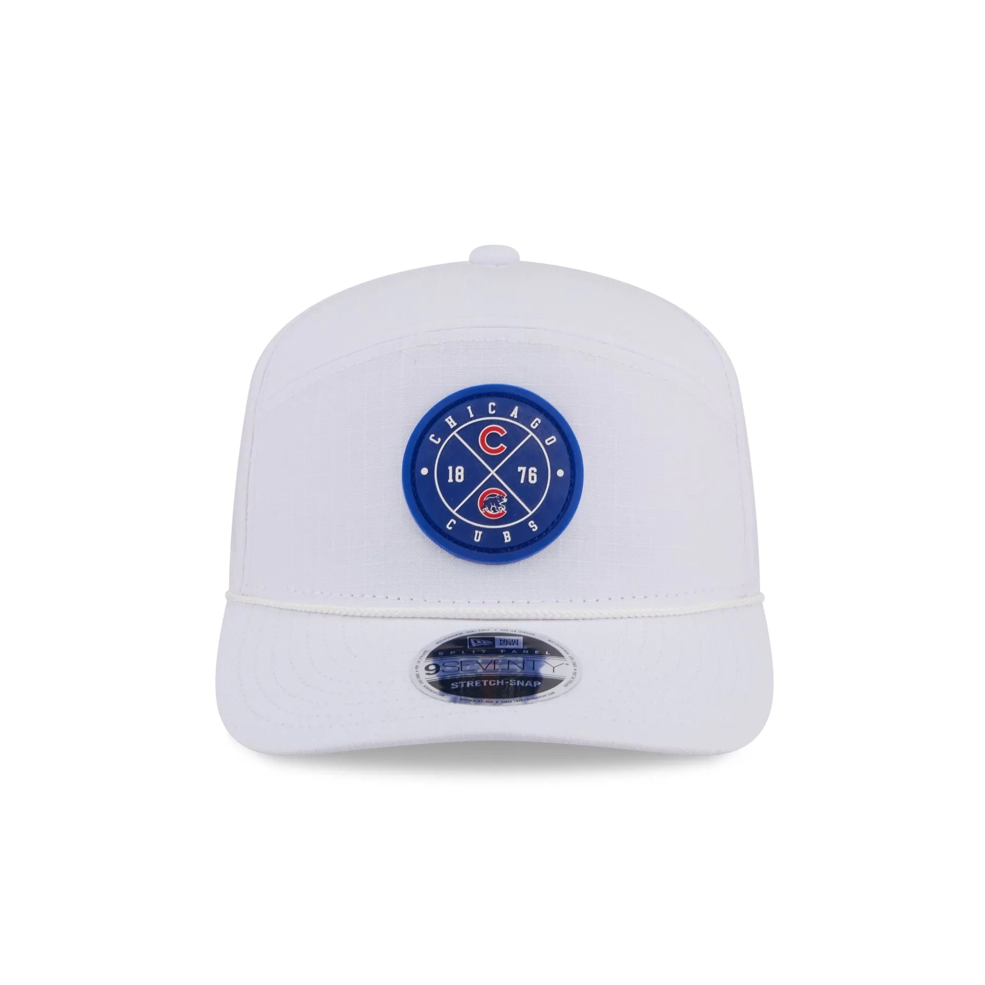 Chicago Cubs Circle Logo White Split Panel 9SEVENTY Stretch-Snap Hat sold by New Era product image thumbnail 2