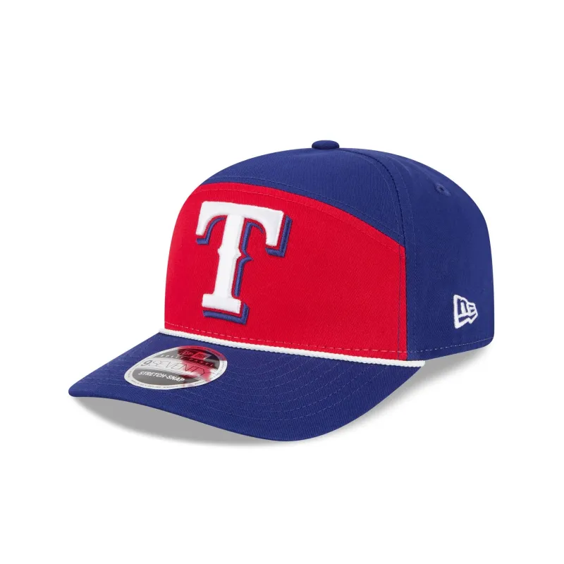 Texas Rangers Split Panel 9SEVENTY Stretch-Snap Hat sold by New Era