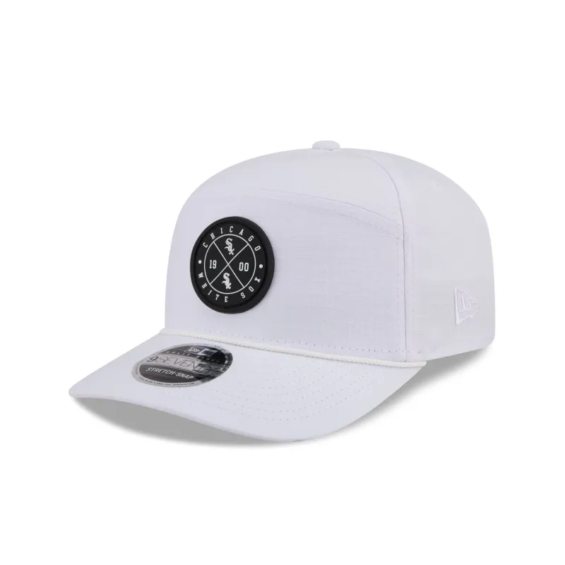 Chicago White Sox Circle Logo White Split Panel 9SEVENTY Stretch-Snap Hat sold by New Era