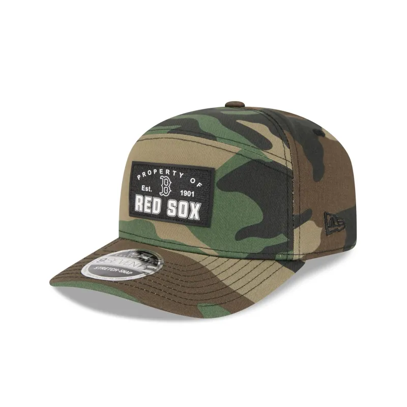 Boston Red Sox Property of Patch Camo Split Panel 9SEVENTY Stretch-Snap Hat sold by New Era