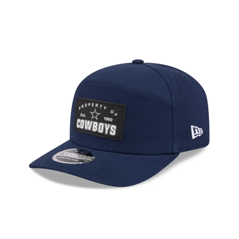 Dallas Cowboys Property of Patch Split Panel 9SEVENTY Stretch-Snap Hat sold by New Era