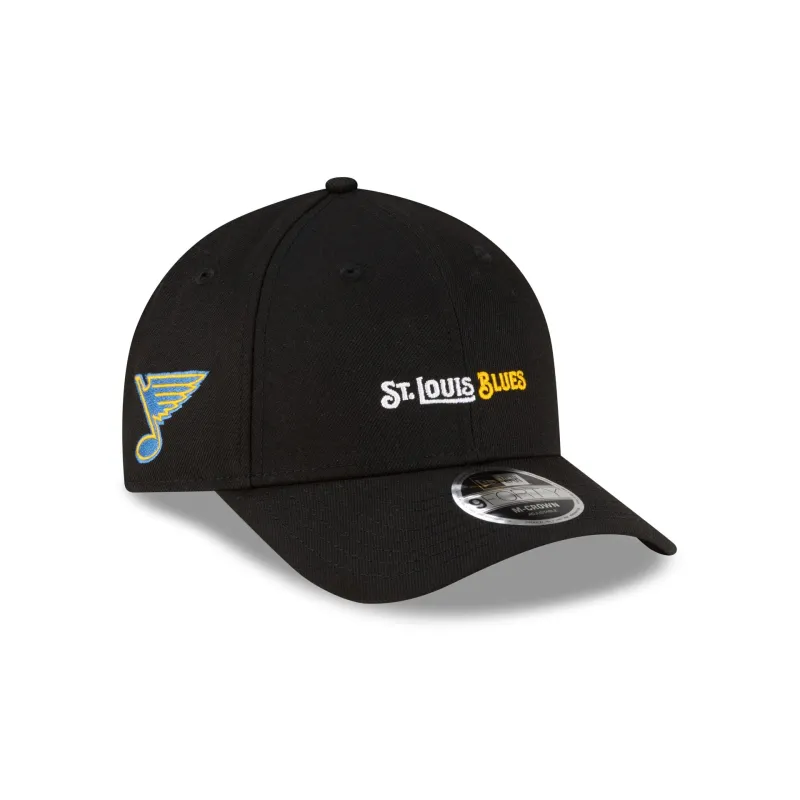 St. Louis Blues Black 9FORTY M-Crown Snapback Hat made by New Era
