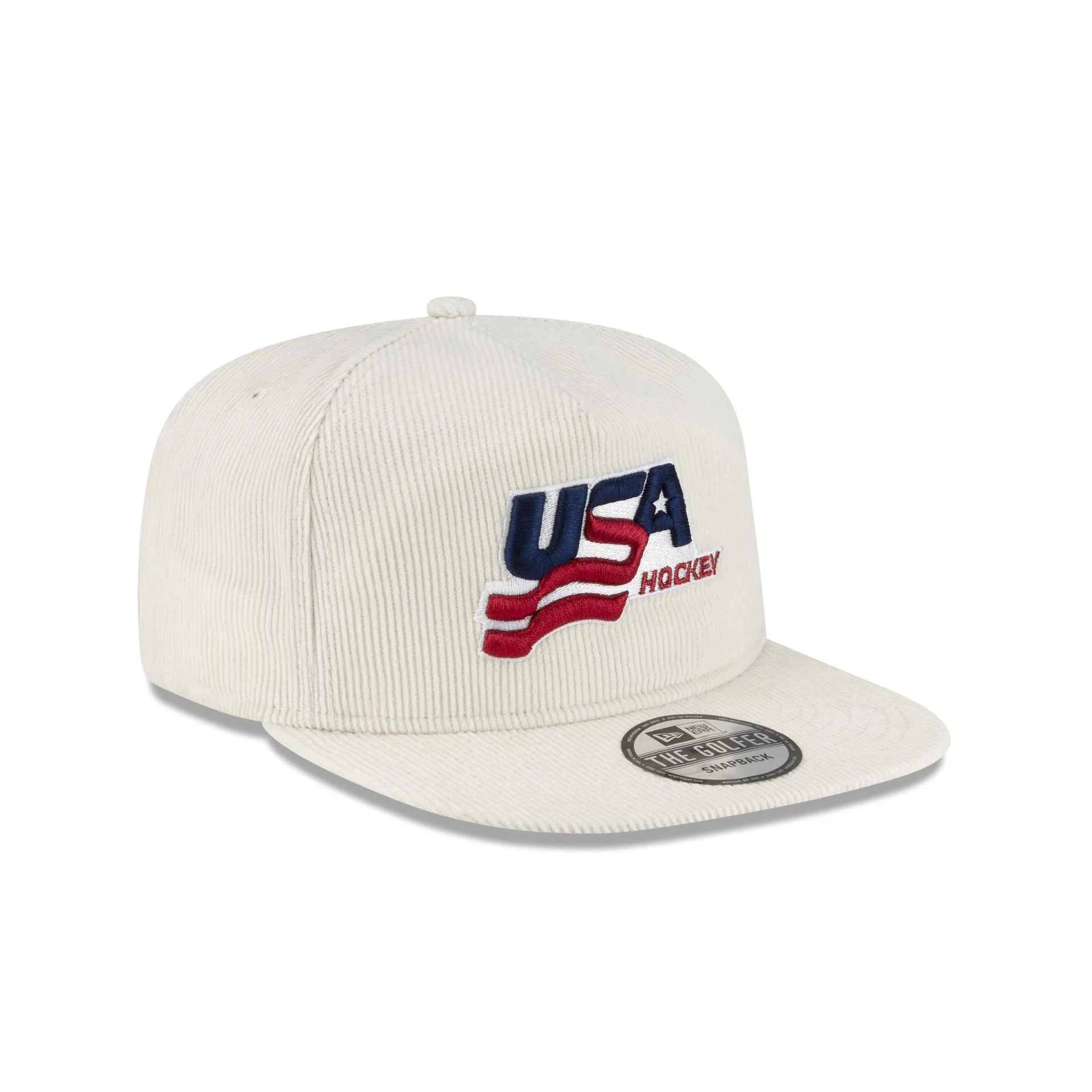 USA Hockey Chrome White Corduroy Golfer Hat sold by New Era product image thumbnail 3