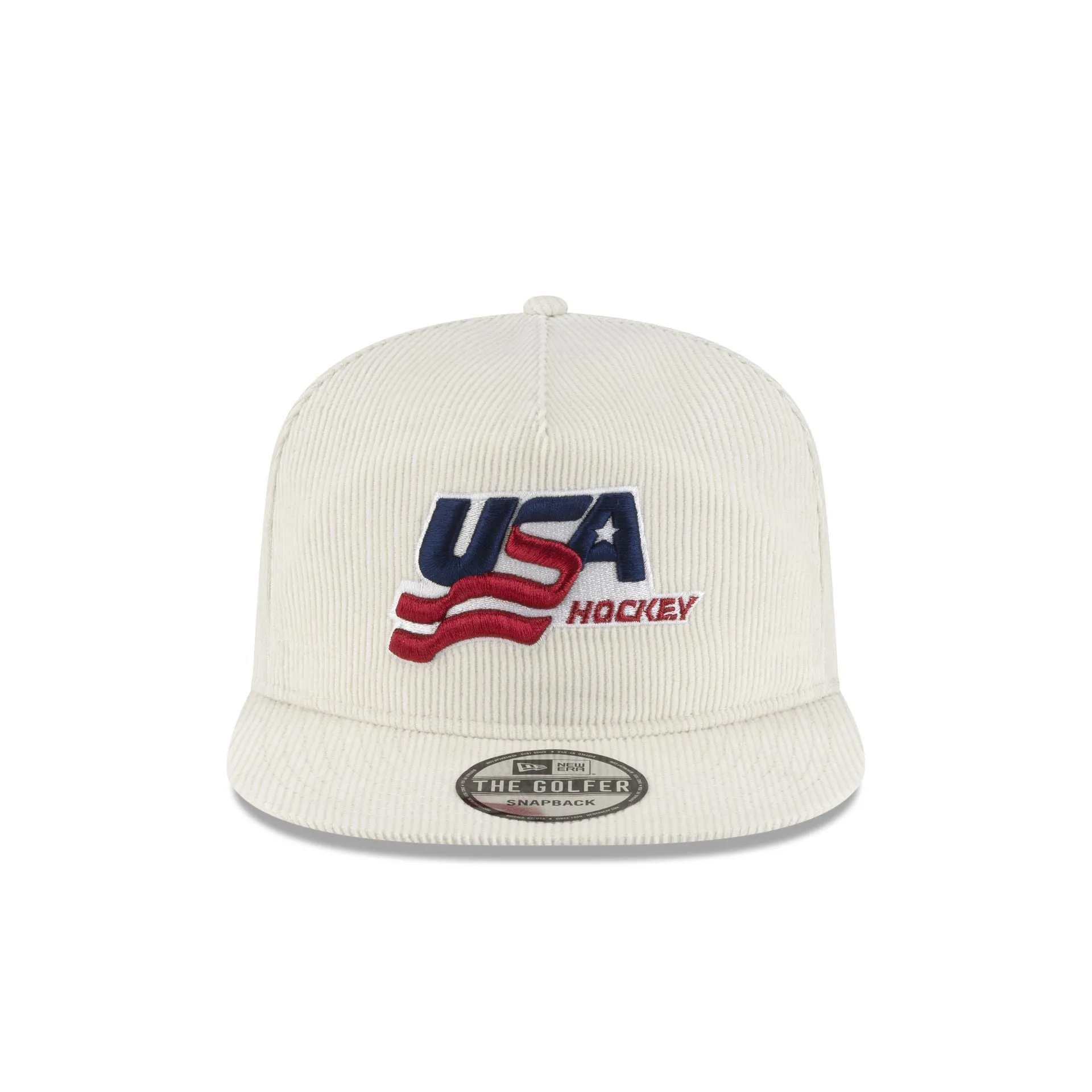 USA Hockey Chrome White Corduroy Golfer Hat sold by New Era product image thumbnail 2