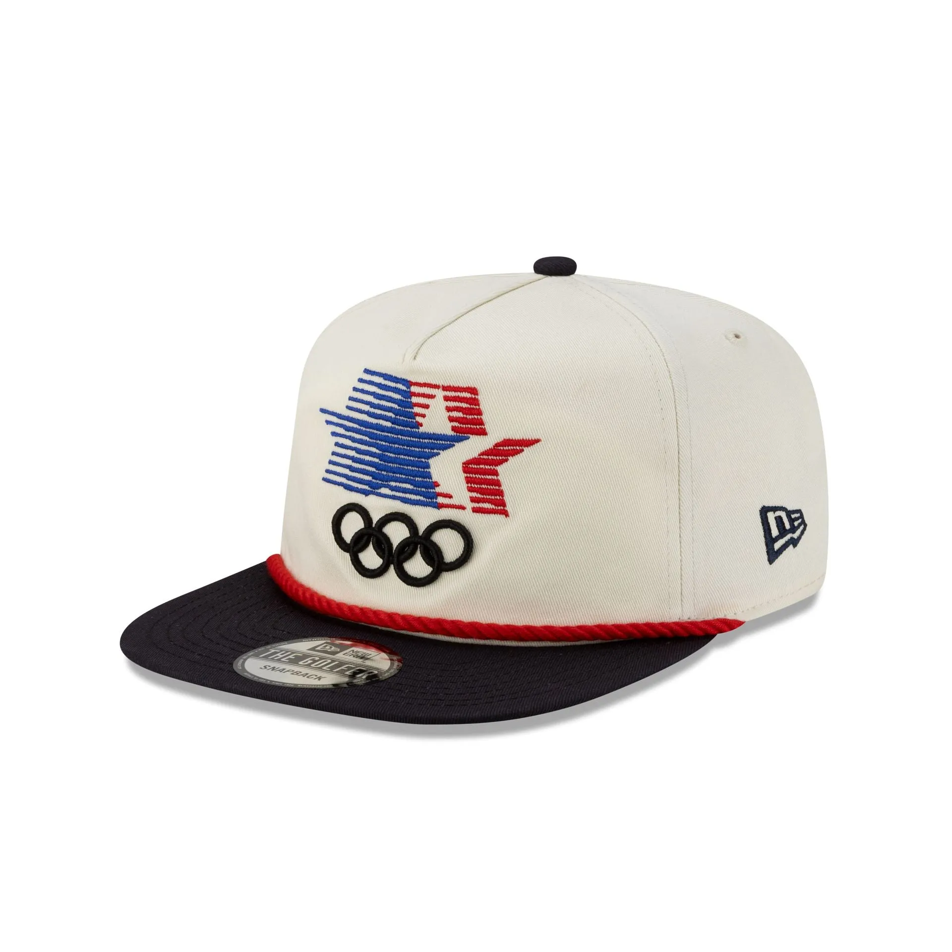 Olympic Heritage Los Angeles 1984 Olympic Games Stars Chrome White Navy Golfer Hat sold by New Era