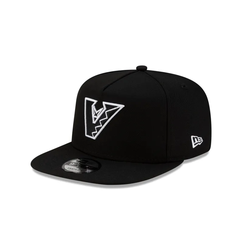 Arizona Diamondbacks Upside Down Logo Black 9FIFTY A-Frame Snapback Hat made by New Era