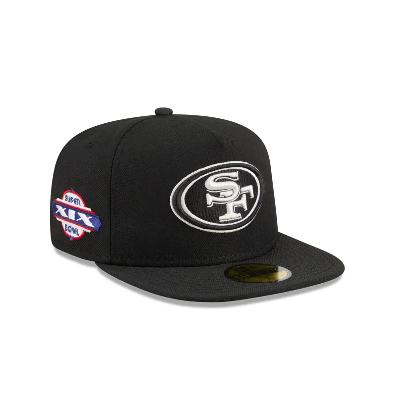 Just Caps Chiseled Logo San Francisco 49ers 59FIFTY A-Frame Fitted Hat sold by New Era