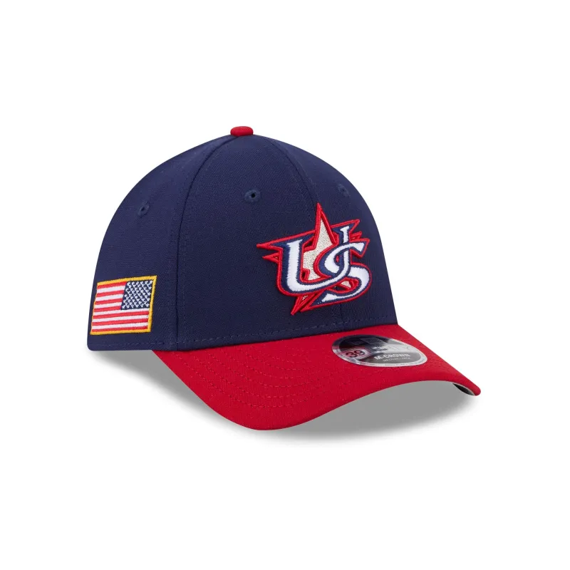 2026 World Baseball Classic USA 39THIRTY M-Crown Stretch Fit Hat sold by New Era