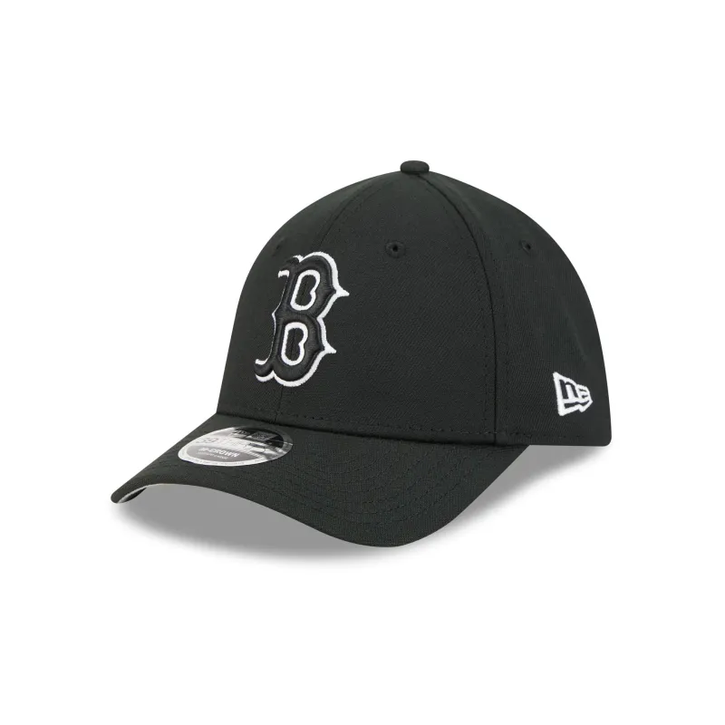 Boston Red Sox Black and White 39THIRTY M-Crown Stretch Fit Hat sold by New Era