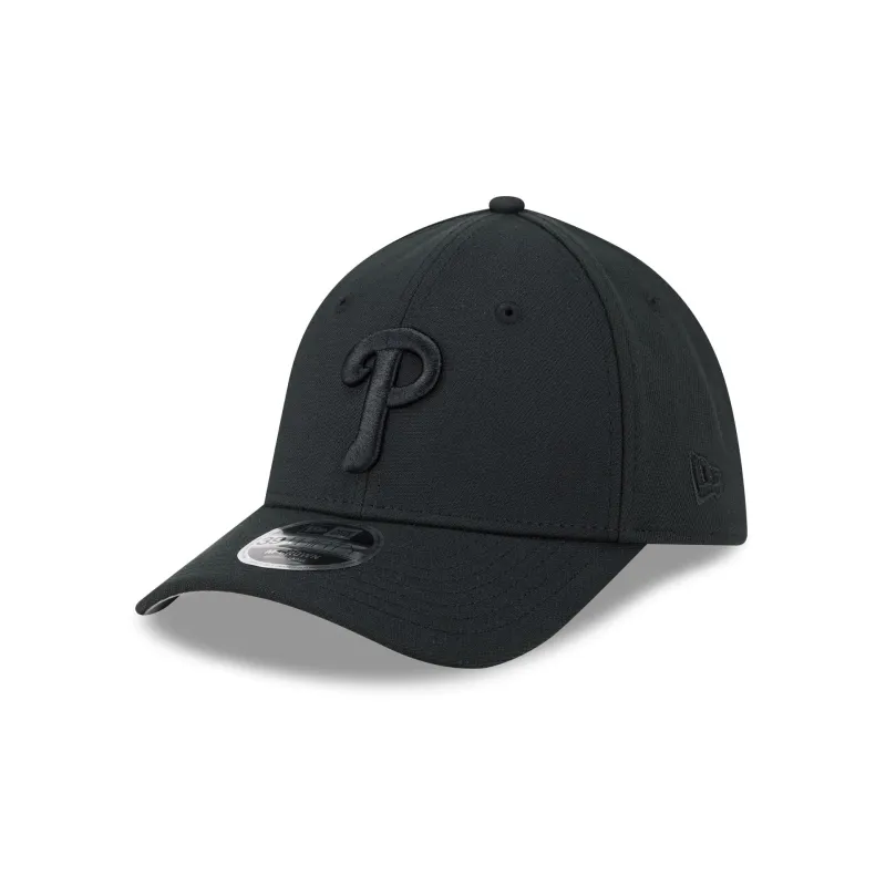 Philadelphia Phillies Black and White 39THIRTY M-Crown Stretch Fit Hat sold by New Era