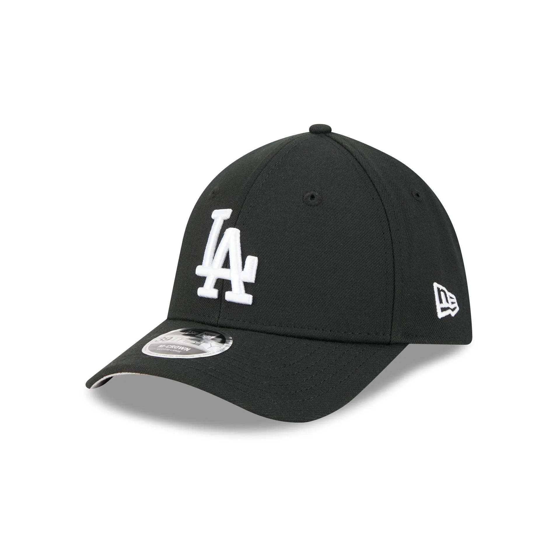 Los Angeles Dodgers Black and White 39THIRTY M-Crown Stretch Fit Hat sold by New Era