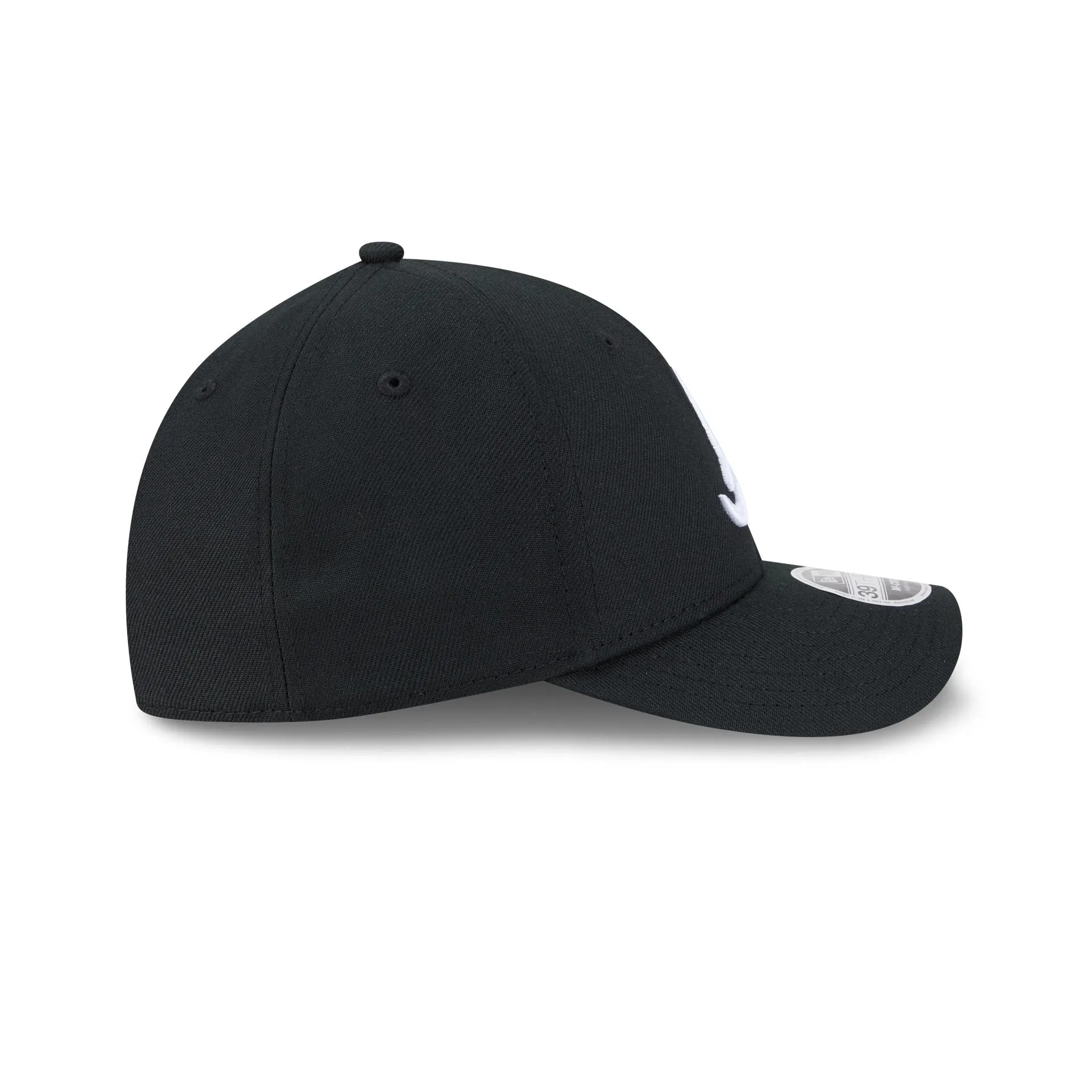 Atlanta Braves Black and White 39THIRTY M-Crown Stretch Fit Hat sold by New Era product image thumbnail 5