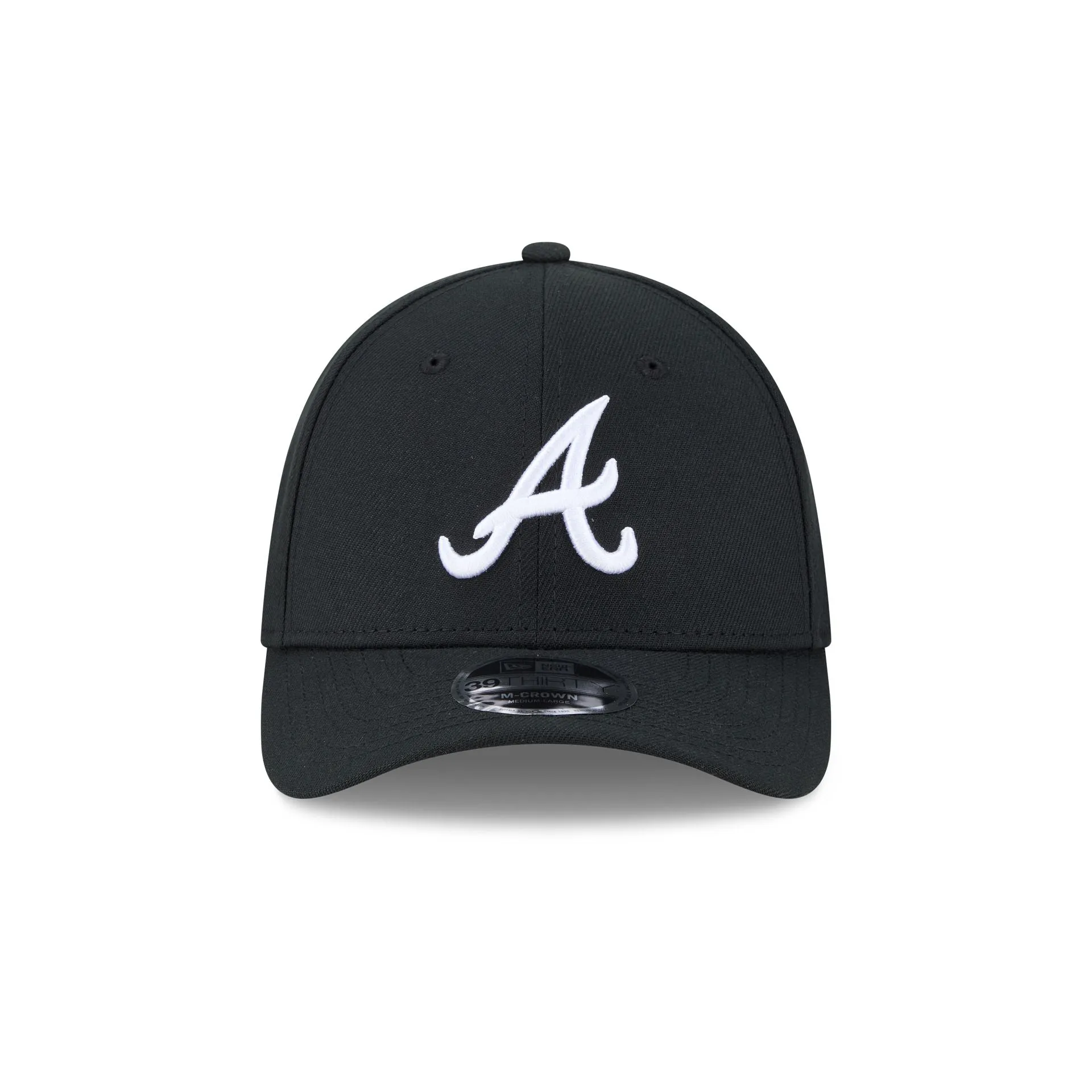 Atlanta Braves Black and White 39THIRTY M-Crown Stretch Fit Hat sold by New Era product image thumbnail 2