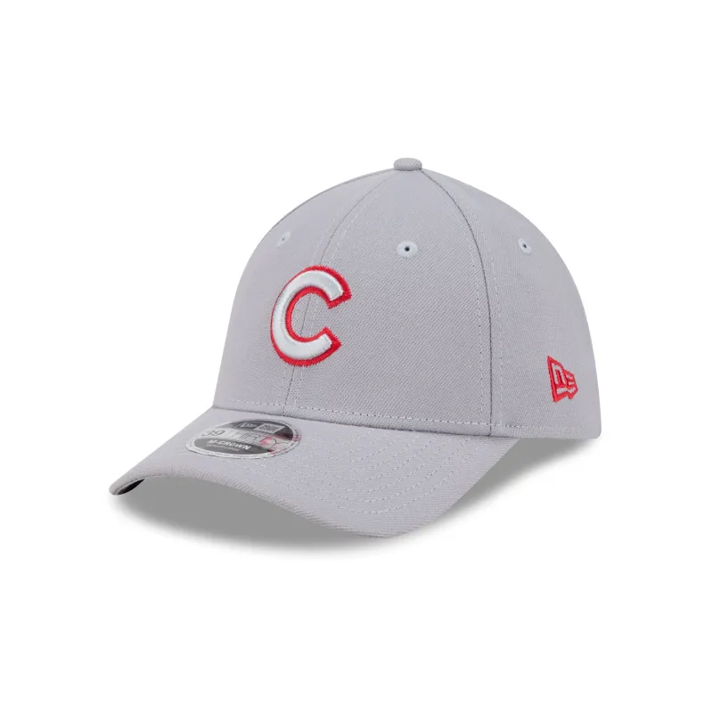 Chicago Cubs Gray 39THIRTY M-Crown Stretch Fit Hat sold by New Era