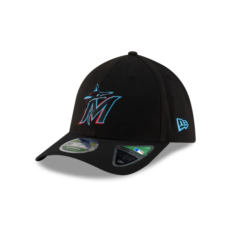 Miami Marlins Player Replica 39THIRTY M-Crown Stretch Fit Hat made by New Era
