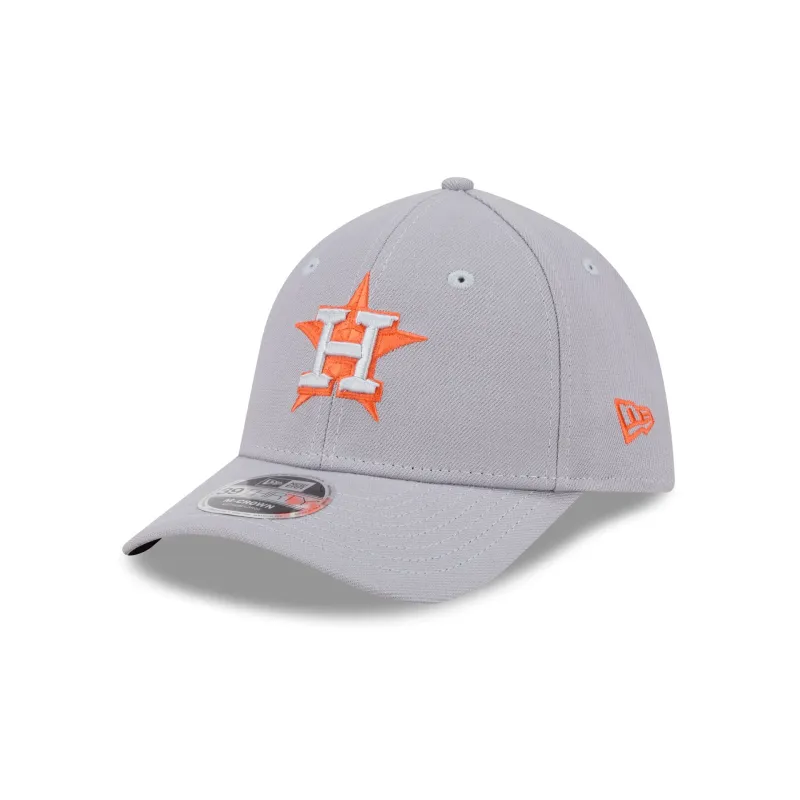 Houston Astros Gray 39THIRTY M-Crown Stretch Fit Hat sold by New Era