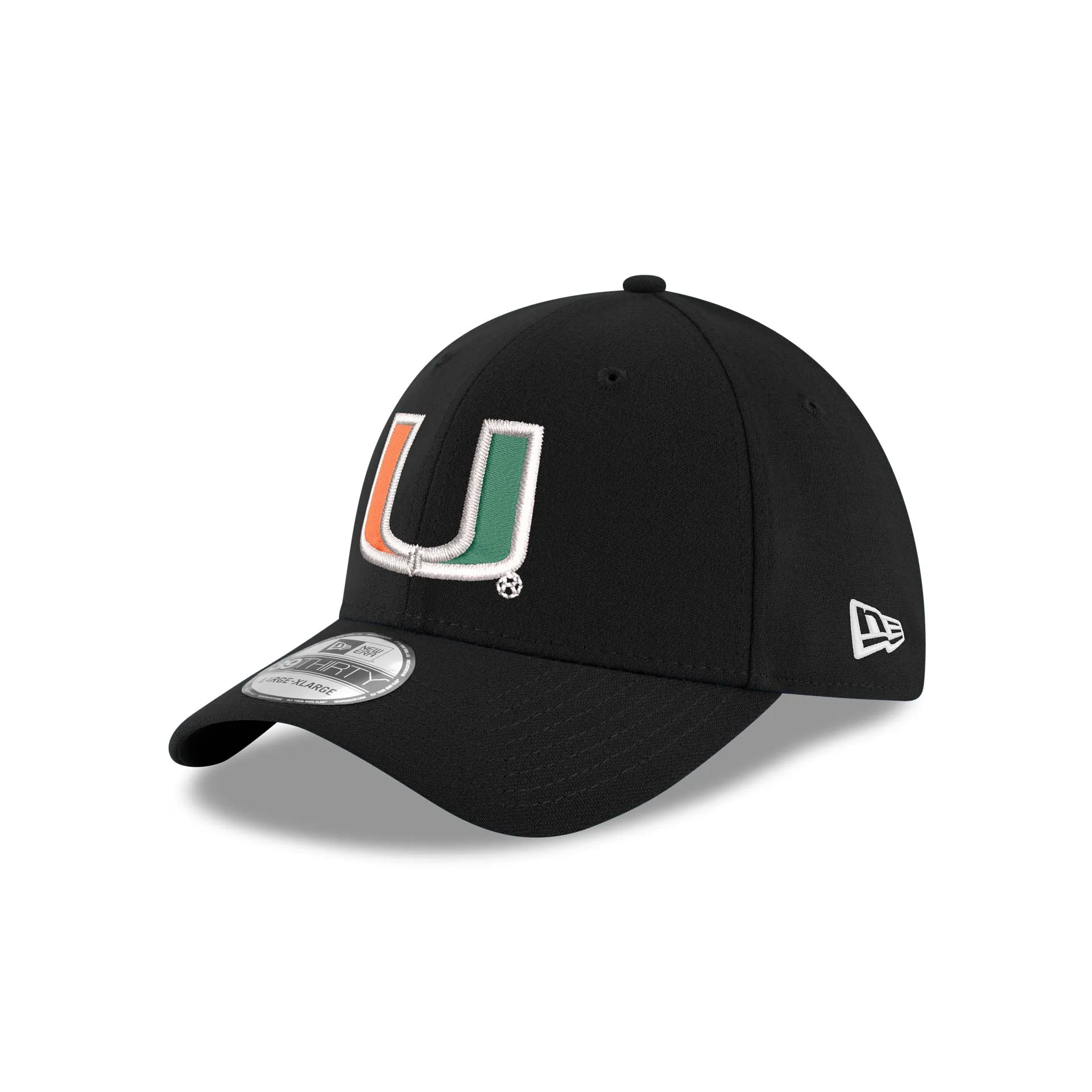 Miami Hurricanes Black Poly 39THIRTY Strech Fit Hat sold by New Era product image thumbnail 3
