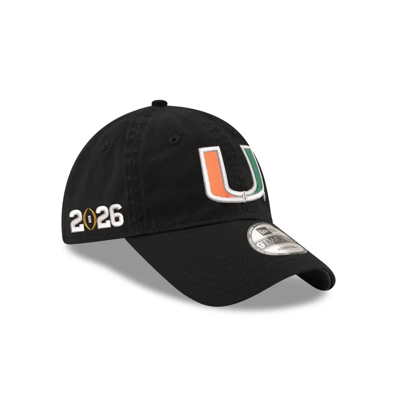 Miami Hurricanes Black 9TWENTY Adjustable Hat sold by New Era