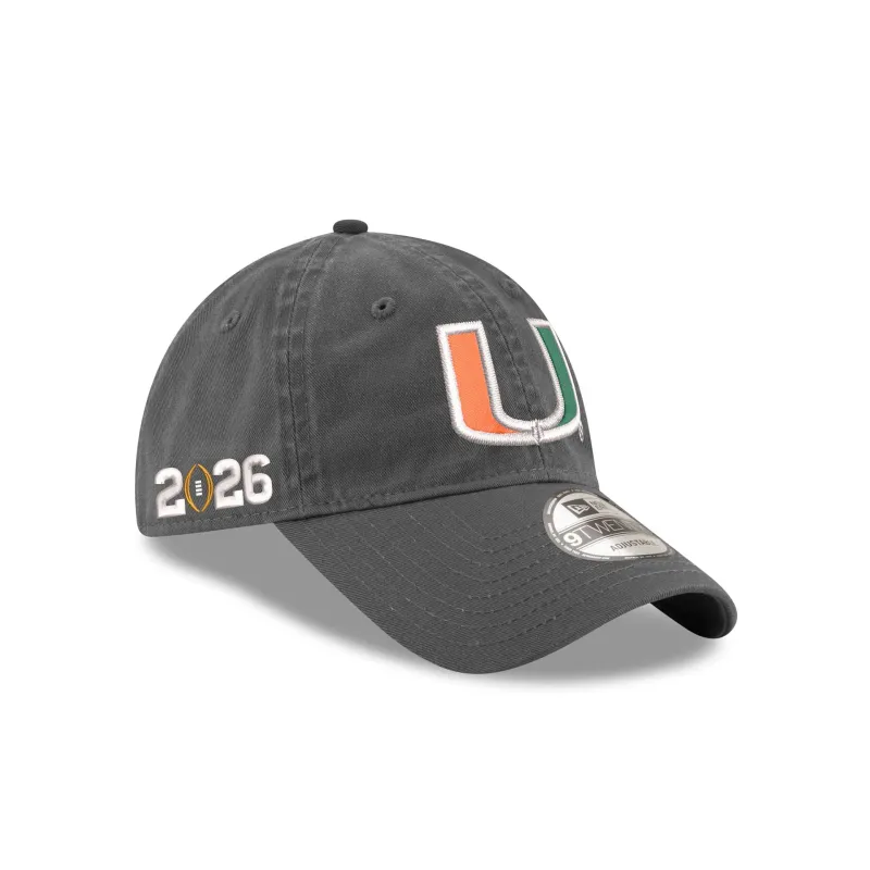 Miami Hurricanes Graphite 9TWENTY Adjustable Hat sold by New Era